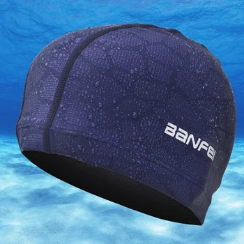 Новая Эластичная водонепроницаемая искусственная ткань, защищающая уши, Длинные волосы, Спортивная шапочка для бассейна, кепка для плавания, Свободный размер для мужчин и женщин, взрослых