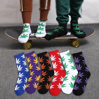 Носки Maple Leaf, Мужские и женские Хлопчатобумажные носки, Южная Корея, Носки для скейтборда в стиле Харадзюку, Ford