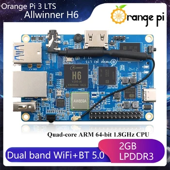 Одноплатный компьютер Orange Pi 3 LTS 2 ГБ оперативной памяти AllWinner H6 8 ГБ EMMC Development Board Компьютер под управлением ОС Android9.0 Ubuntu Debian