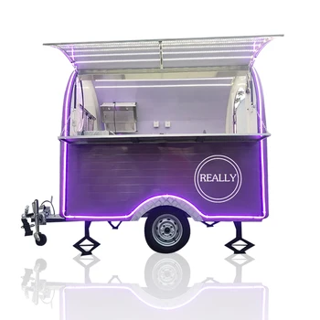 Передвижные тележки для еды фиолетового цвета RL-220B длиной 2,2 М/прицеп/тележка для мороженого с бесплатной доставкой морем