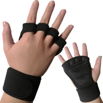 Перчатки для тяжелой атлетики в тренажерном зале с полупальцами для занятий бодибилдингом Защита ладоней для женщин И мужчин Спортивные тренировки без пальцев
