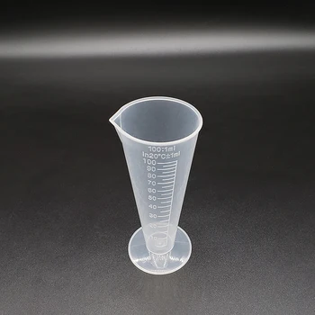 Пластиковый треугольный мерный стаканчик 3шт, 25 мл/50 мл/100 мл, Конический мерный стаканчик со шкалой, Экспериментальный пластиковый мерный стаканчик