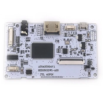 Плата контроллера, совместимая с HDMI 1.2 Модулем управления LVDS 40 контактов 4,3 дюйма 5 дюймов ЖК-дисплей TTL-40P Плата привода AT043TN24 HSD050IDW