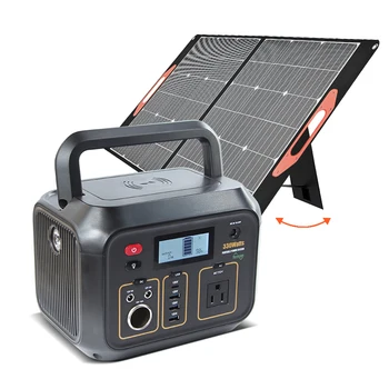 Портативный генератор солнечной энергии 318Wh Powerstation 330W Аккумуляторный генератор с солнечной панелью для кемпинга