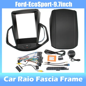 приборная панель автомагнитолы 9,7 дюйма 2din Для Ford-EcoSport 2013-2016, Стереопанель Для автомобильной панели Teyes с двойной рамкой Din CD DVD