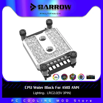 Процессорный блок Barrow для AMD AM4 LRC 2.0 5V 3P A-RGB Серии Ice с акриловой или латунной микроволновой печью LTIFHA-04