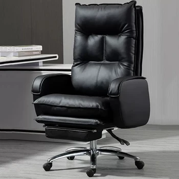 Роскошное Современное Офисное кресло для руководителей С подушкой для спины, Удобное Рабочее кресло для Ленивых, Подставка для ног, Мобильная мебель Silla Plegable