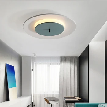Современный круглый потолочный светильник, железная акриловая лампа macaron, светильники для прохода в спальню в скандинавском стиле, дизайнерский потолочный светильник в скандинавском стиле