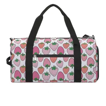 Спортивная сумка Pinky Fresh Strawberry, Сладкие Водонепроницаемые спортивные сумки, Большая дорожная сумка с рисунком для тренировок, Милая сумка для фитнеса для мужчин