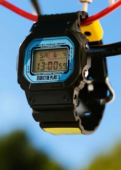 Спортивные Цифровые Кварцевые Мужские часы Оригинальные Ударные Часы с Квадратным тонким светодиодным Циферблатом Мирового времени Полнофункциональной серии 5600 Oak