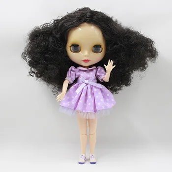 Стоимость бесплатной доставки совместное тело обнаженная кукла Блит Темно-серые волосы Фабричная кукла Модная кукла Подходит Для изменения DIY BJD Игрушка Для Девочек