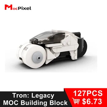 Строительные Блоки MOCPIXEL Tron: Legacy Kevin Flynn's Lightcycle Car MOC Кирпичи Игрушки Строительный Детский Набор Для Детей Подарки Мальчикам