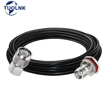 Удлинительный кабель TNC RG58 TNC Штекер под прямым углом к TNC штекерной Переборке WiFi Антенный кабель с низкими Потерями TNC Коаксиальный кабель 30 см-5 м