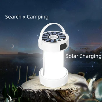 Уличный светодиодный светильник для кемпинга Type-C, лампа для аварийной зарядки на солнечной батарее, Многофункциональный светильник для палатки, Походный фонарь для рыбалки