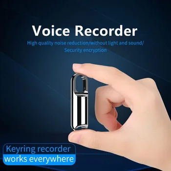 Цифровой диктофон Умный Аудиомагнитофон Брелок Для ключей Ручка для записи звука Шумоподавление MP3 Музыкальный плеер Мини-запись голоса